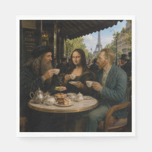 Afternoon Tea with Friends in Paris Napkin