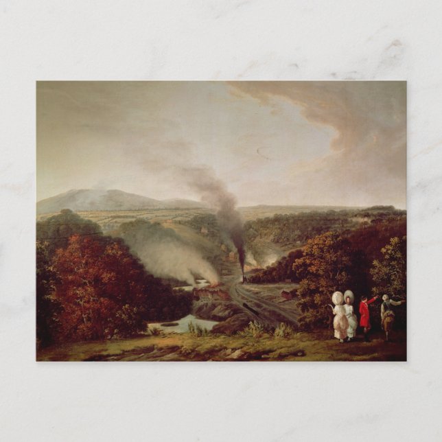 Afternoon view of Coalbrookdale, 1777 Postcard (Front)