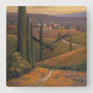 Afternoon Walk I Square Wall Clock