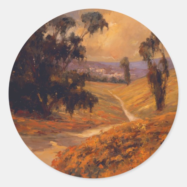 Afternoon Walk II Classic Round Sticker (Front)