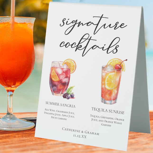 Afternoon Wedding Signature Cocktails Menu (Creator Uploaded)