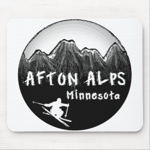 Afton Alps Minnesota skier Mouse Pad