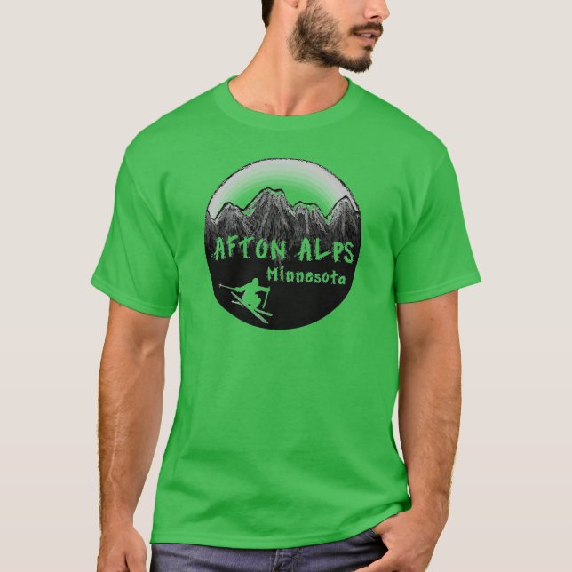 Afton Alps Minnesota skier T-Shirt (Front)