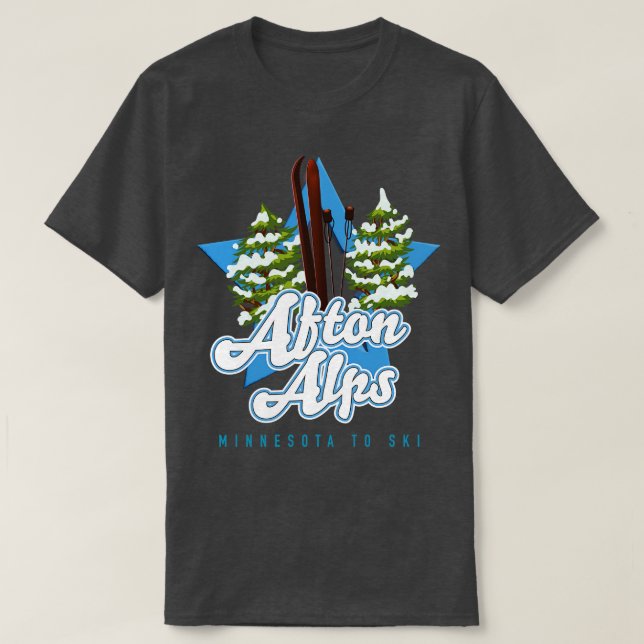 Afton Alps Minnesota To Ski 1 T-Shirt (Design Front)