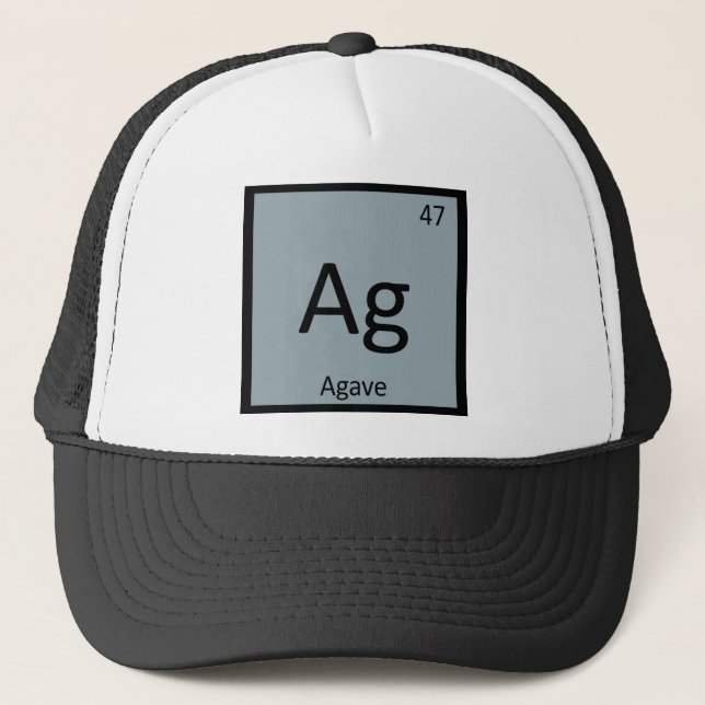 Ag - Agave Nectar Chemistry Periodic Table Symbol Trucker Hat (Front)