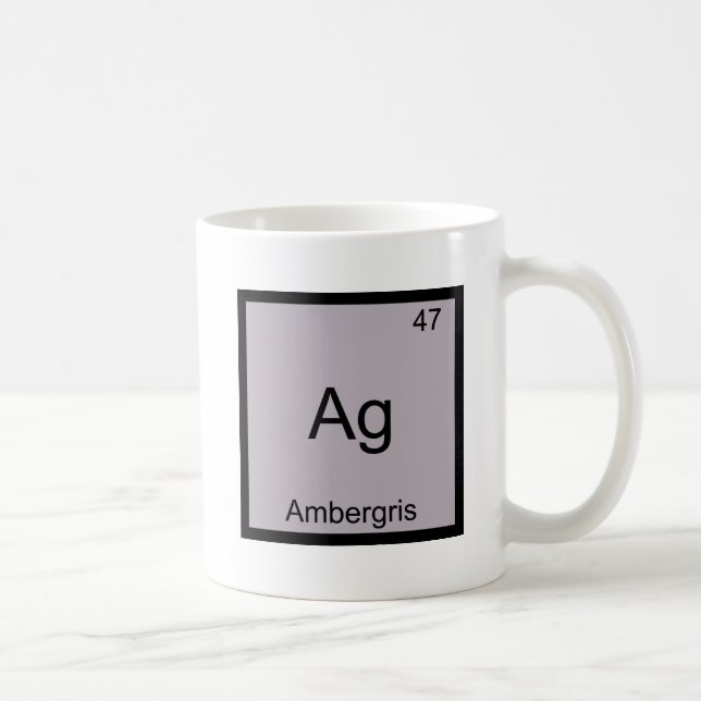 Ag - Ambergris Funny Chemistry Element Symbol Tee Coffee Mug (Right)