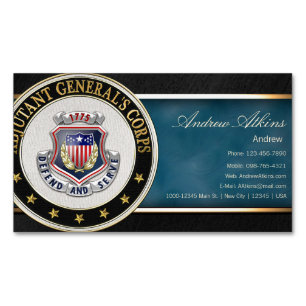 AG Corps Regimental Insignia [3D] Magnetic Business Card