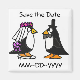 AG- Penguin Save the Date Magnets
