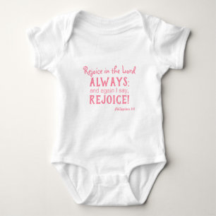 Again I say Rejoice Christian Baby Bodysuit