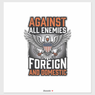 Against All Enemies Patriotic Eagle Shirt Design_1