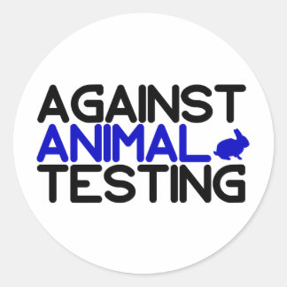 Against Animal Testing Classic Round Sticker
