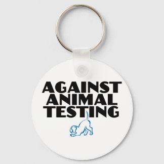 Against Animal Testing Key Ring