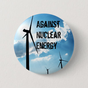 Against Nuclear Energy 6 Cm Round Badge