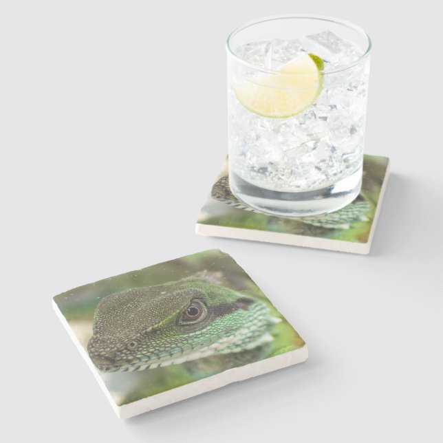 Agama, lizard stone coaster (Side)
