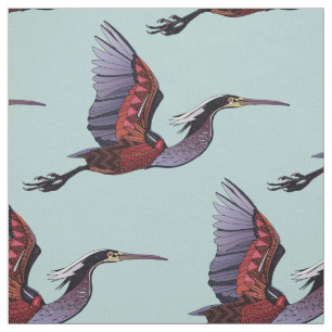 Agami heron celadon blue fabric