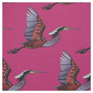 Agami heron cherry fabric