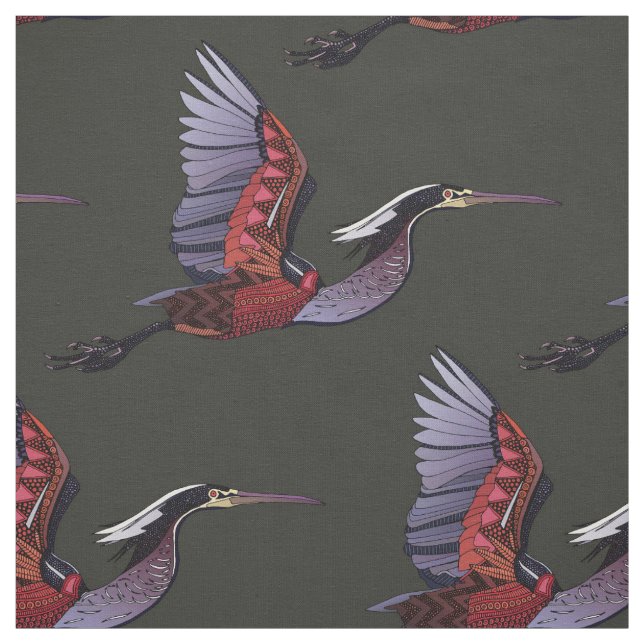 Agami heron dark fabric (Swatch)