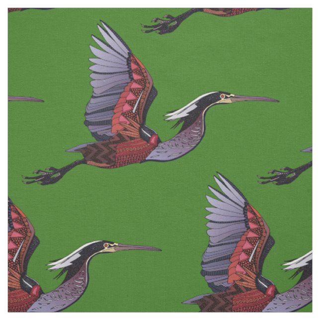 Agami heron green fabric (Swatch)