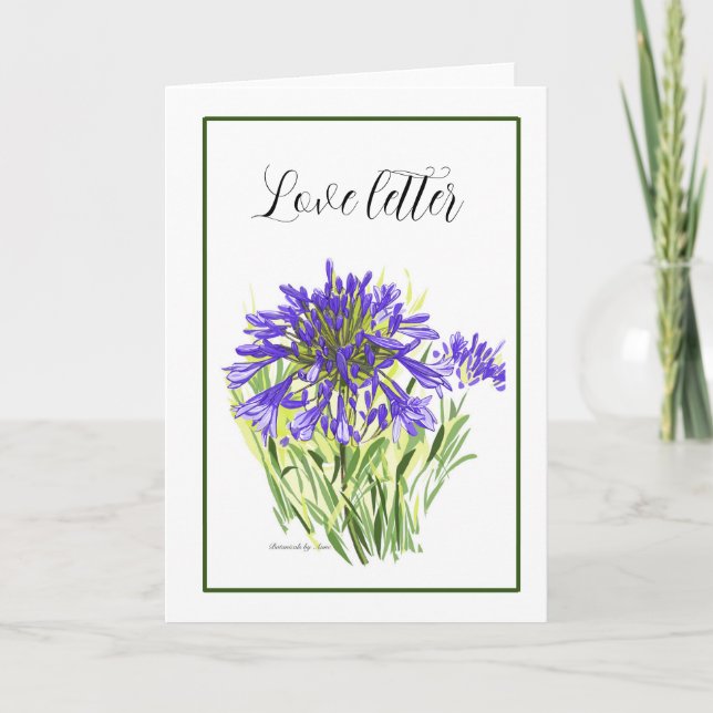 Agapanthus card (Front)