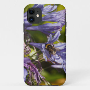 Agapanthus flower and bee iPhone 11 case