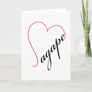 Agape (black) Note Card