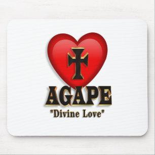 Agape heart symbol for God's divine love Mouse Pad