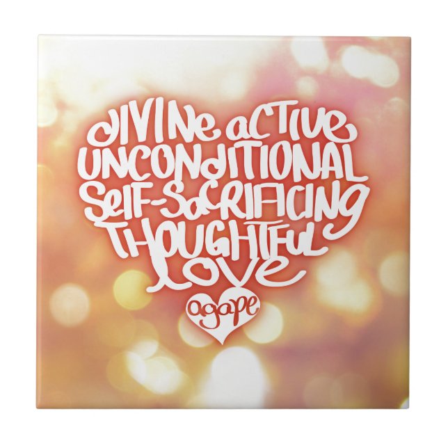 Agape Love Ceramic Tile (Front)