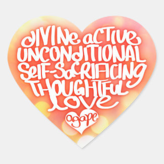 Agape Love Heart Sticker