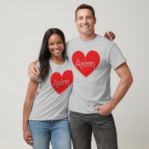 "Agape" Love in Greek - custom colour heart mask T-Shirt