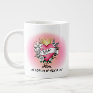 Agape Love Tattoo Large Coffee Mug