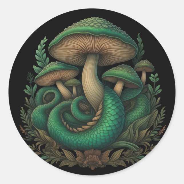 Agarics & Scales Classic Round Sticker (Front)