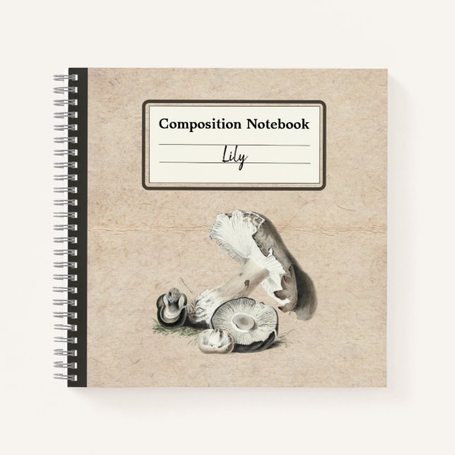 Agaricus Augustus Mushroom Personalised Comp Notebook (Front)