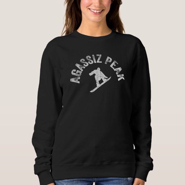 Agassiz Peak Arizona Snowboard Traditional Agassiz Sweatshirt (Front)