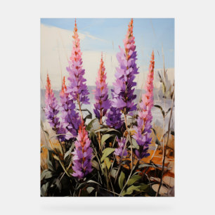 Agastache - Impasto Floral Acrylic Sign
