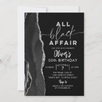 Agate All Black Affair Adult Birthday Party