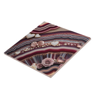 Agate and Geode Ceramic Tile