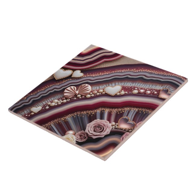Agate and Geode Ceramic Tile (Side)