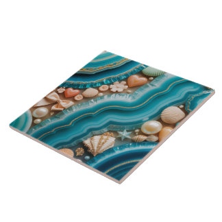 Agate and Geode Ceramic Tile