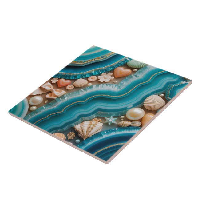 Agate and Geode Ceramic Tile (Side)
