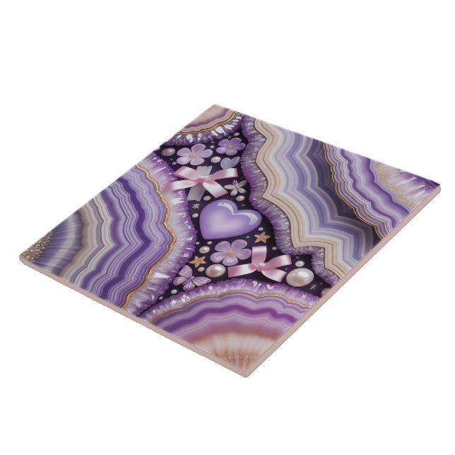 Agate and Geode Ceramic Tile (Side)