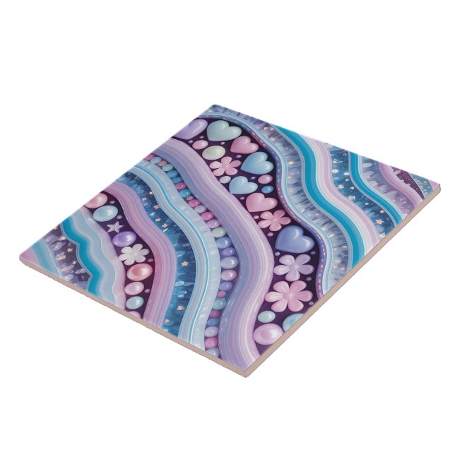 Agate and Geode Ceramic Tile (Side)