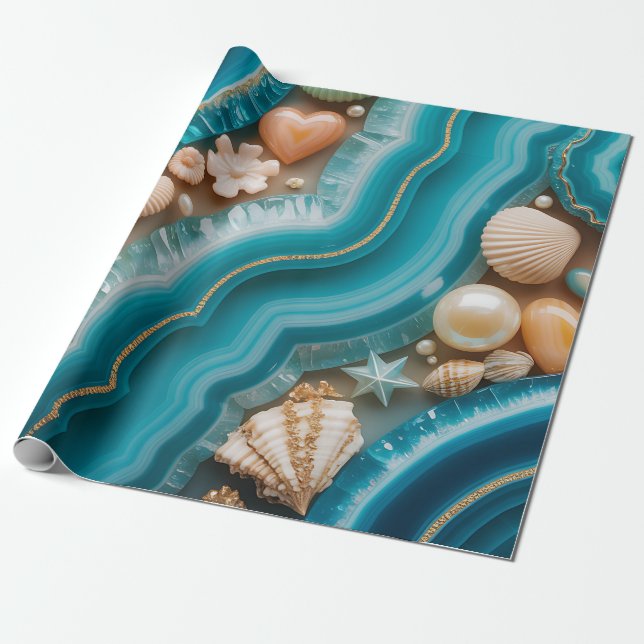 Agate and Geode Wrapping Paper (Unrolled)