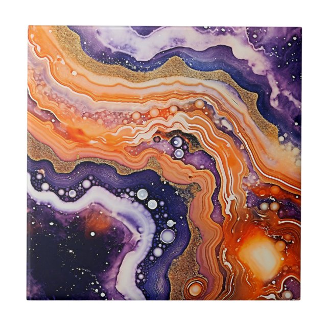 Agate Art Ceramic Tile (Front)