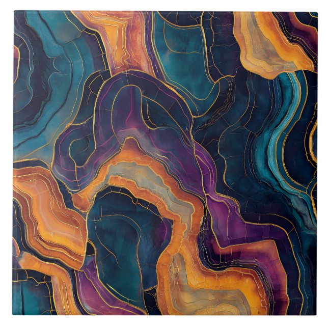 Agate Art Ceramic Tile (Front)
