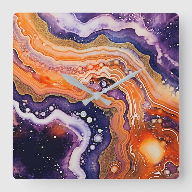 Agate Art Wall Clock (Front)