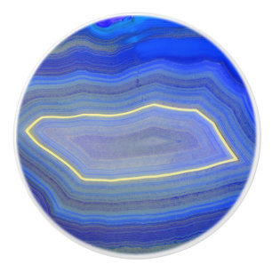Agate Blue Ceramic Knob
