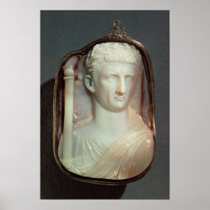 Agate Cameo bearing the portrait of Claudius Poster