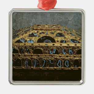 Agate casket metal tree decoration