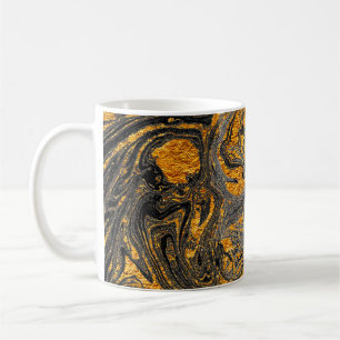 Agate Crystal. Futuristic Modern Suminagashi. Swir Coffee Mug
