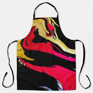 Agate Crystal. Golden swirl, artistic design. The  Apron